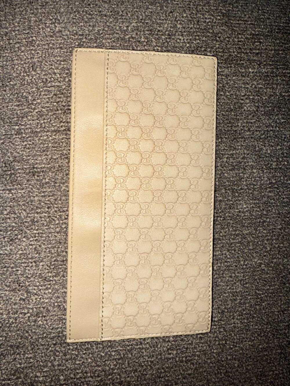 Gucci GG Microguccissima Biege Tan Leather Card Wallet Insert ID Holder